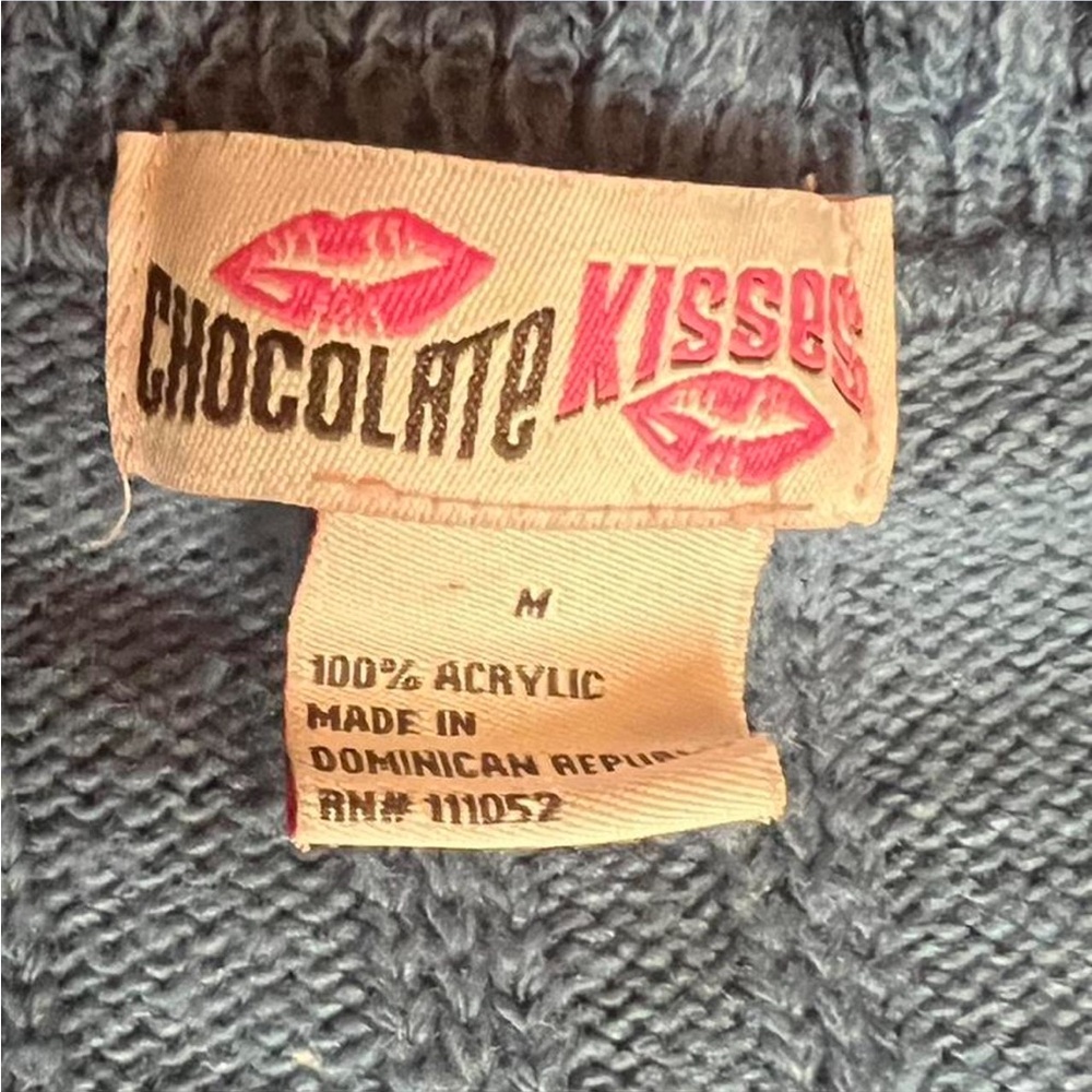 Y2K 90’s Vintage Dusty Blue Ribbed Ruffle Cardigan W/ Optional Tie-Front. - Picture 7 of 10
